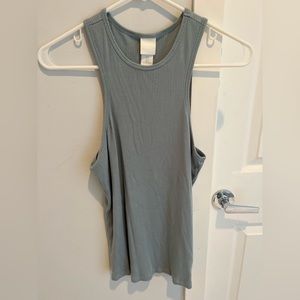 H&M light blue ribbed tank, size Large NWOT